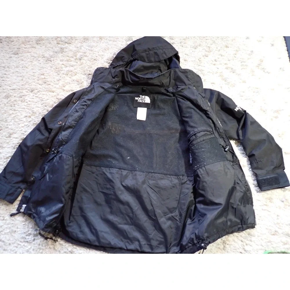 The North Face‎ Rain Jacket Women Medium Black Excellent HydroSeal Parka Hooded